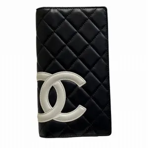 Chanel pink Leather Long Wallet (Bi-Fold) (Pre-Owned)