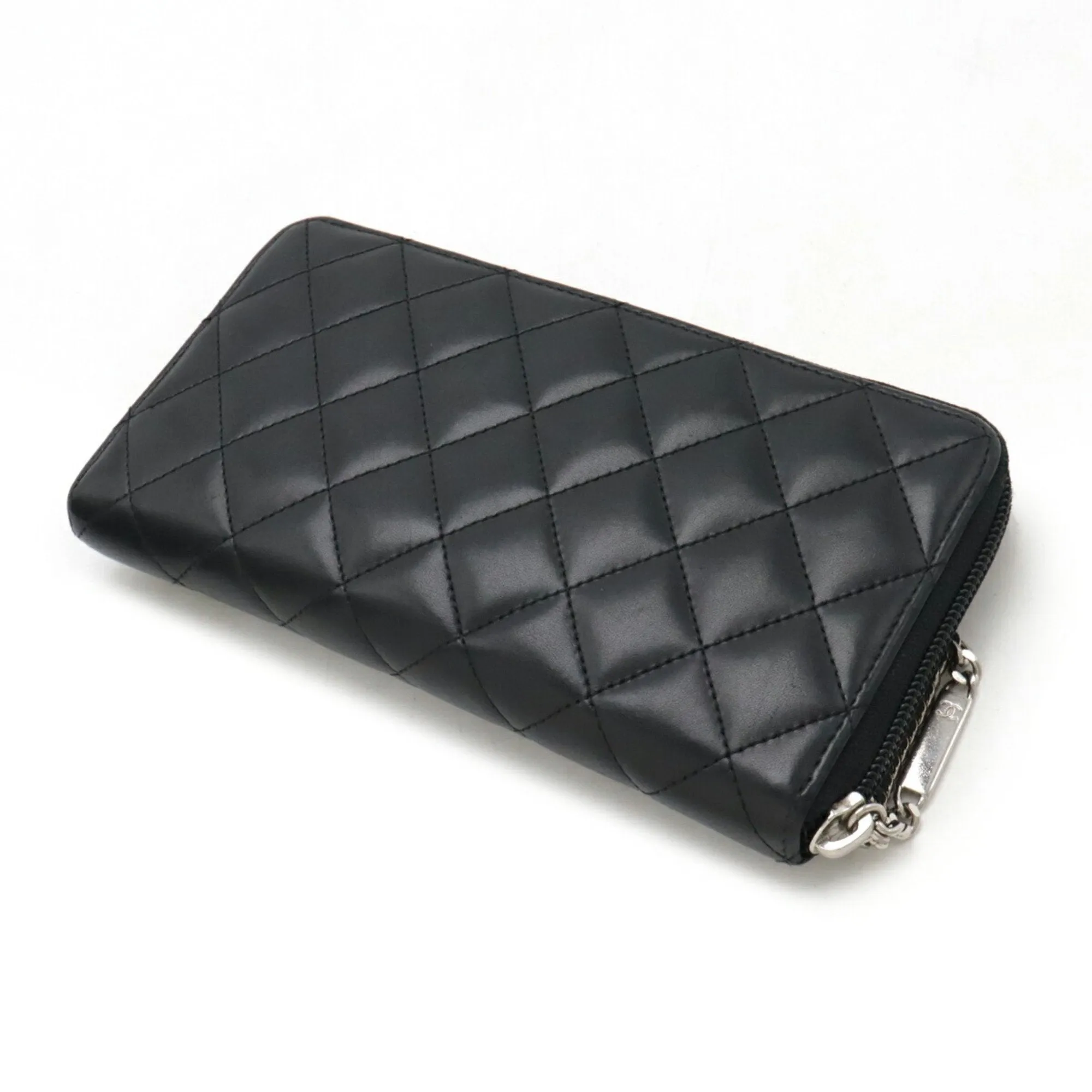 Chanel pink Leather Long Wallet (Bi-Fold) (Pre-Owned)