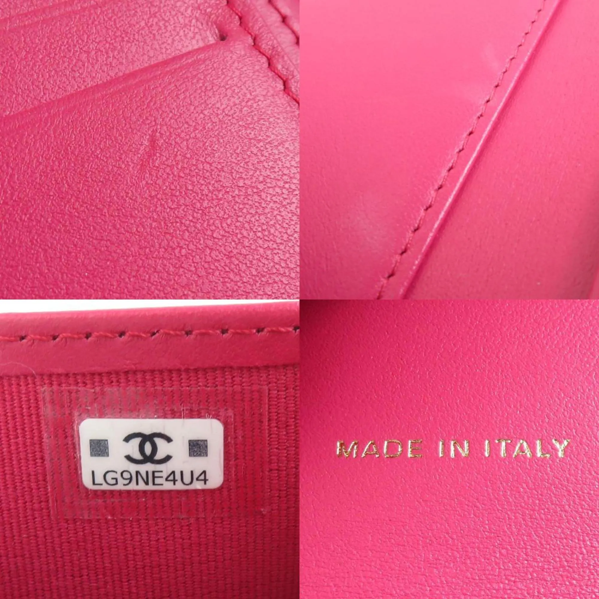 Chanel pink Leather Wallet (Bi-Fold) (Pre-Owned)