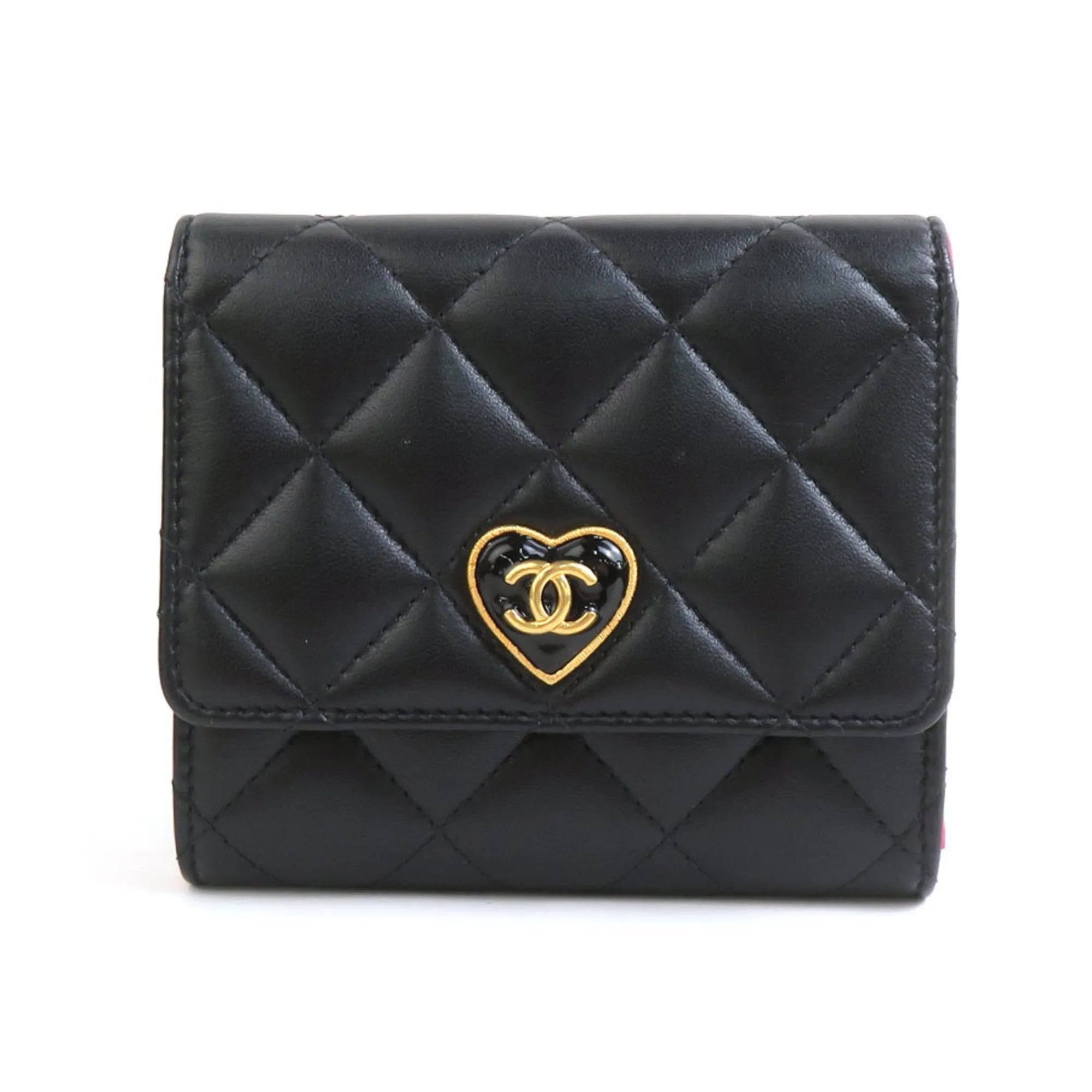 Chanel pink Leather Wallet (Bi-Fold) (Pre-Owned)
