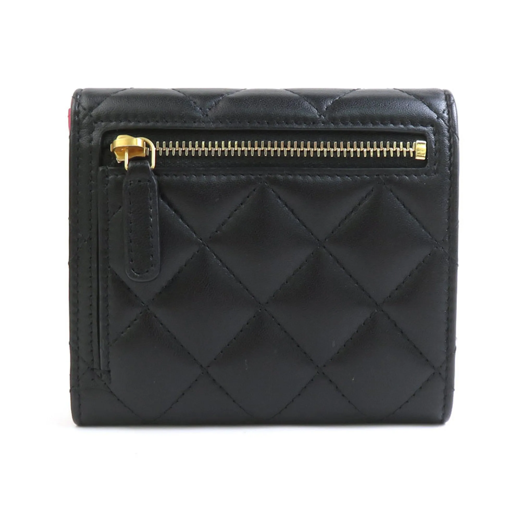 Chanel pink Leather Wallet (Bi-Fold) (Pre-Owned)