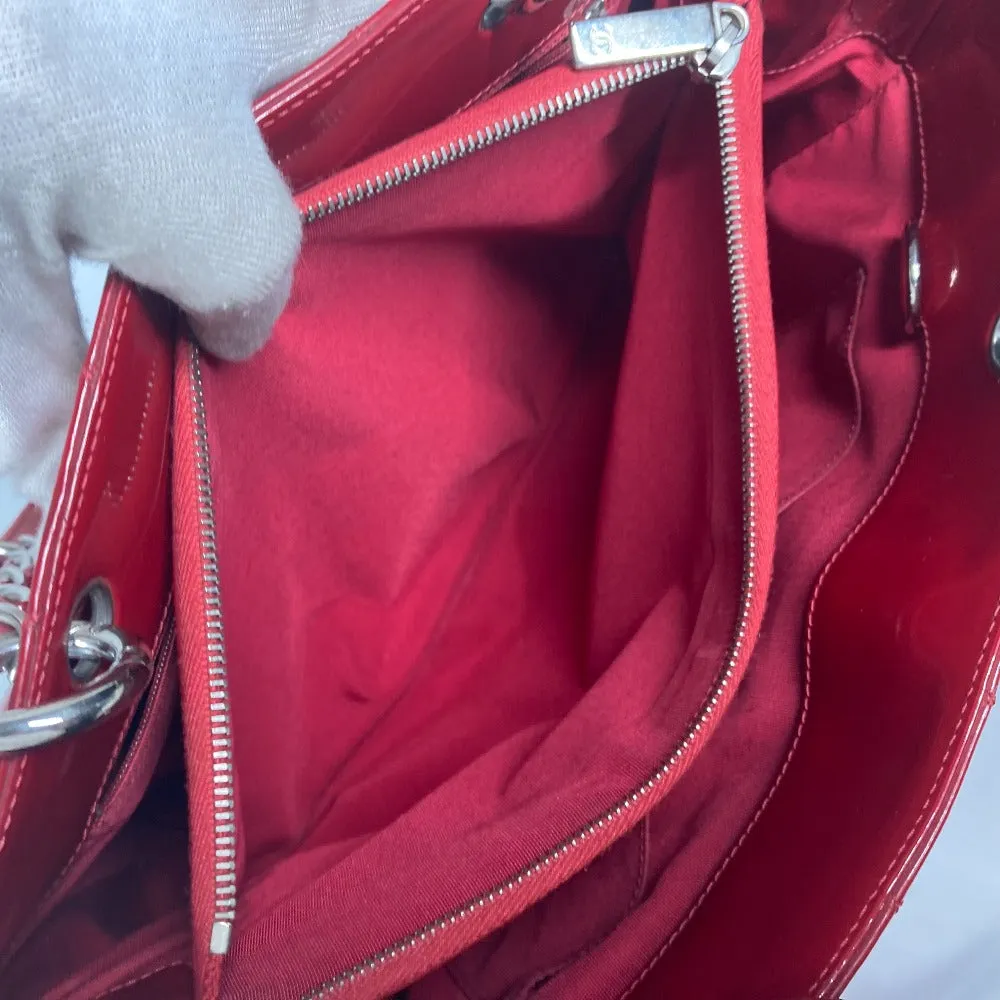 CHANEL Shoulder Bag A50995 enamel Red CC COCO Mark Matelasse Quilting GST