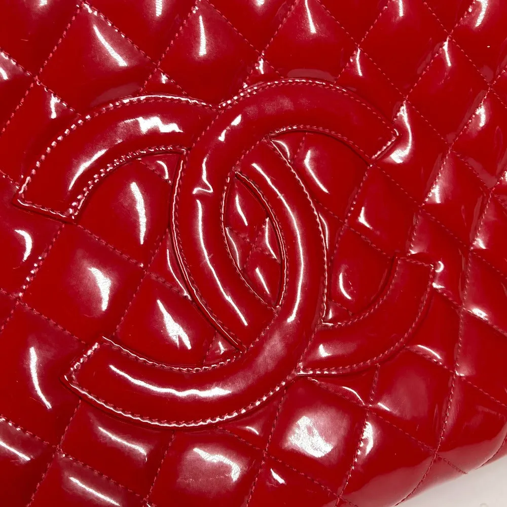 CHANEL Shoulder Bag A50995 enamel Red CC COCO Mark Matelasse Quilting GST