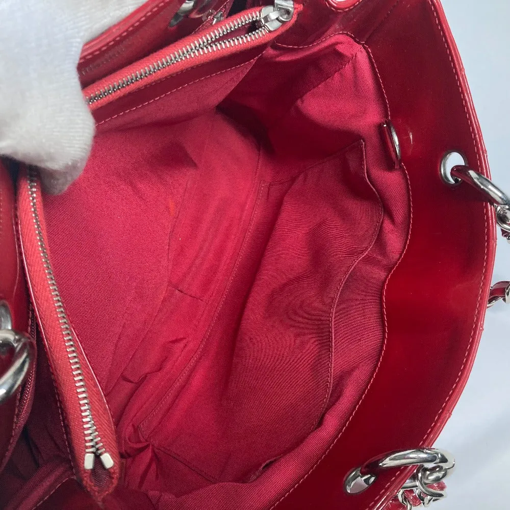 CHANEL Shoulder Bag A50995 enamel Red CC COCO Mark Matelasse Quilting GST