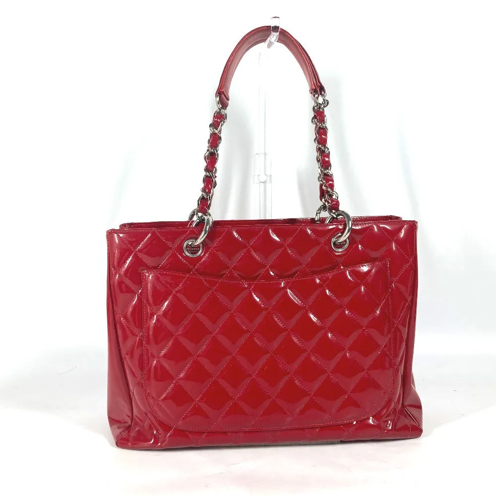 CHANEL Shoulder Bag A50995 enamel Red CC COCO Mark Matelasse Quilting GST