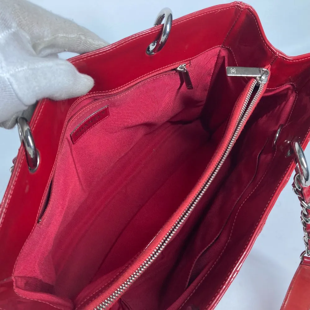 CHANEL Shoulder Bag A50995 enamel Red CC COCO Mark Matelasse Quilting GST