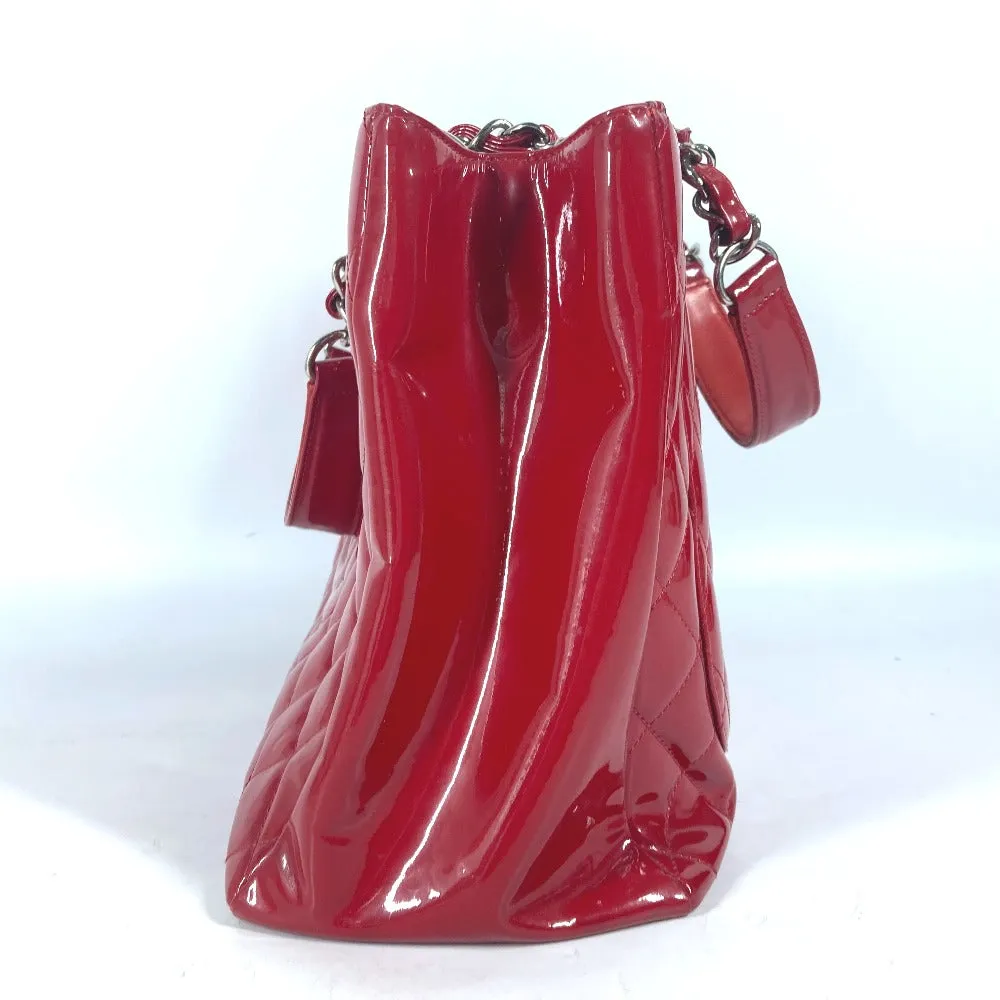 CHANEL Shoulder Bag A50995 enamel Red CC COCO Mark Matelasse Quilting GST
