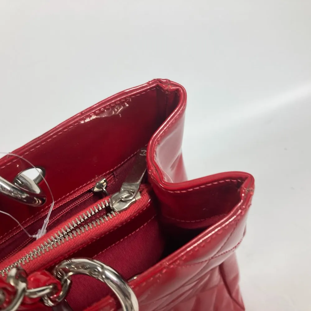 CHANEL Shoulder Bag A50995 enamel Red CC COCO Mark Matelasse Quilting GST