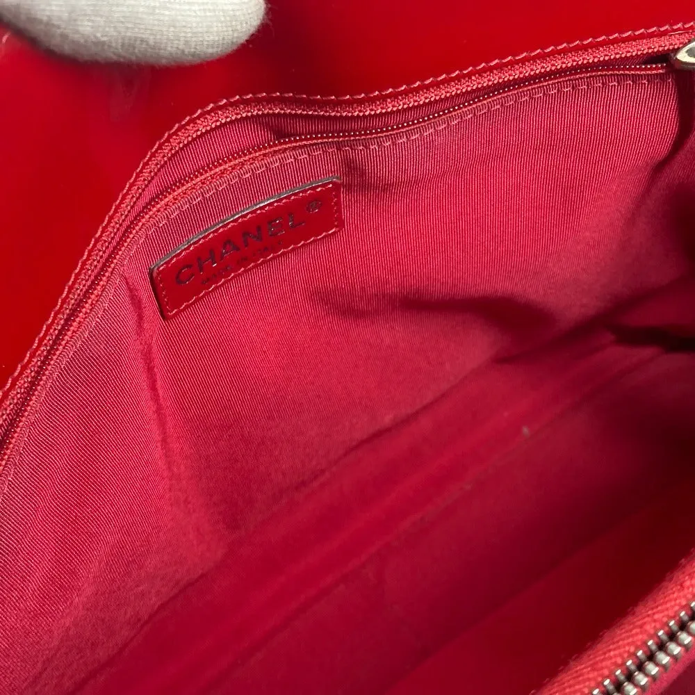CHANEL Shoulder Bag A50995 enamel Red CC COCO Mark Matelasse Quilting GST
