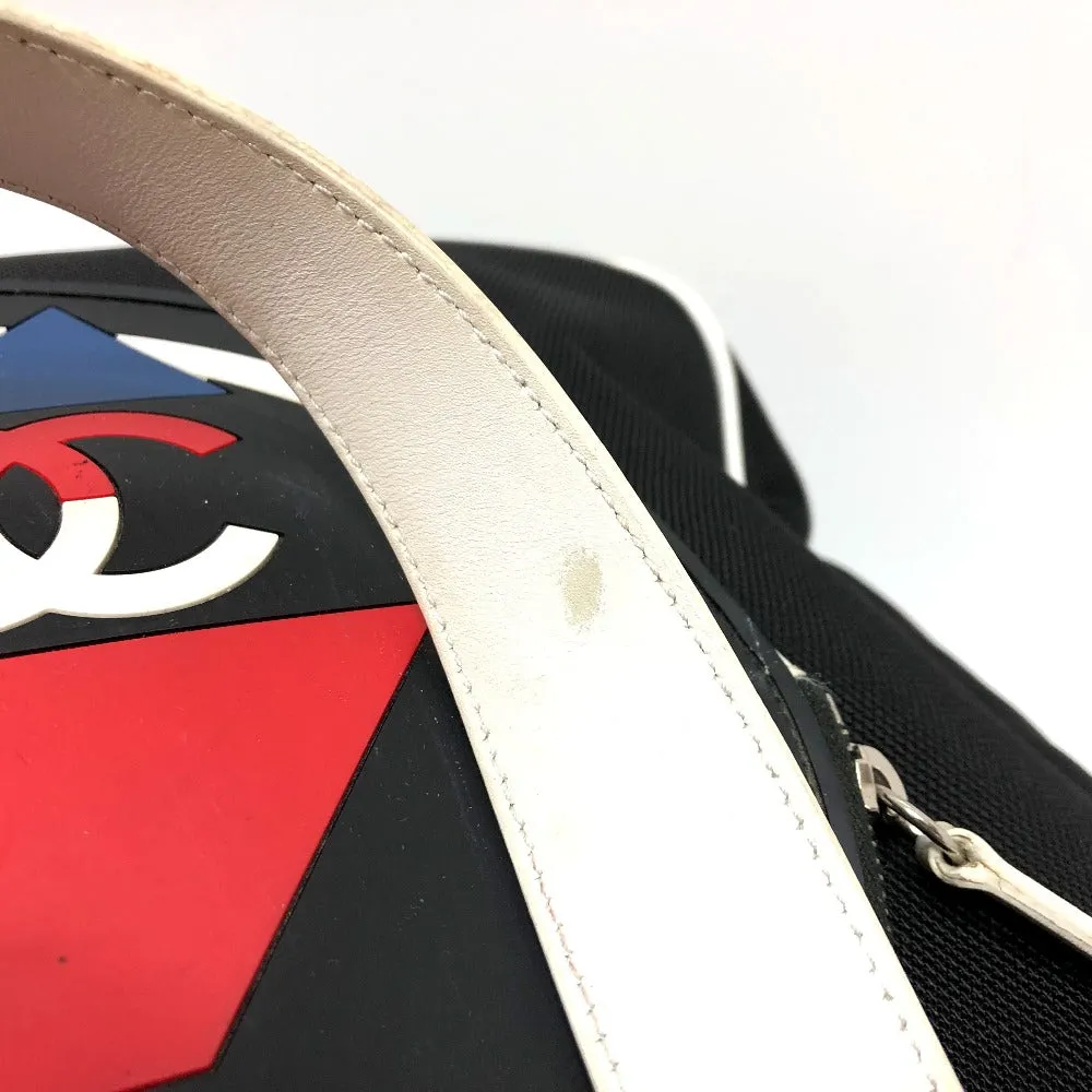 CHANEL Shoulder Bag canvas black Airline CC COCO Mark