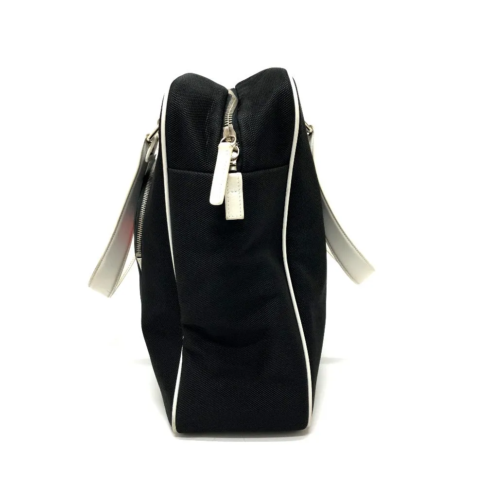 CHANEL Shoulder Bag canvas black Airline CC COCO Mark