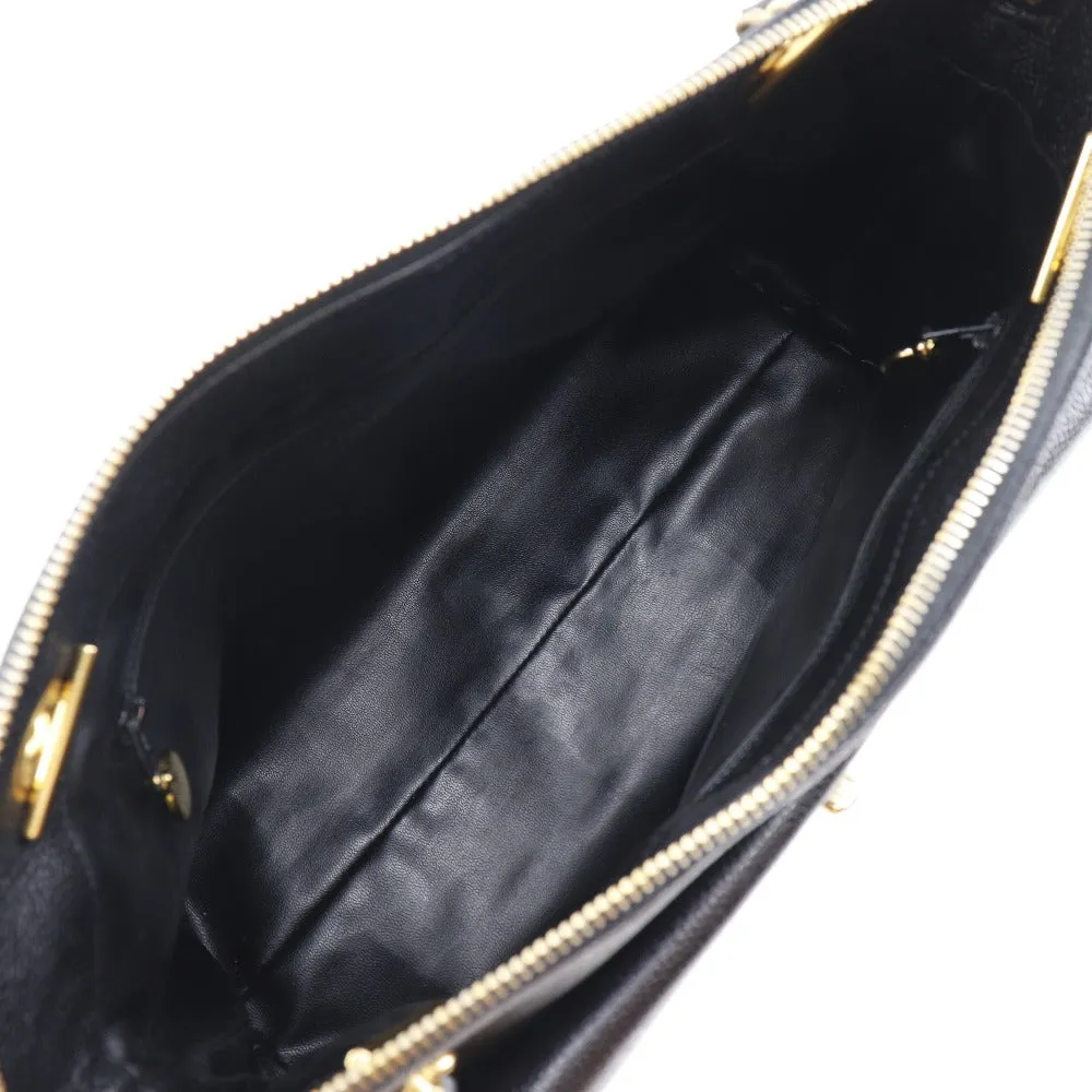 CHANEL Shoulder Bag Caviar skin black Chain tote Women Used