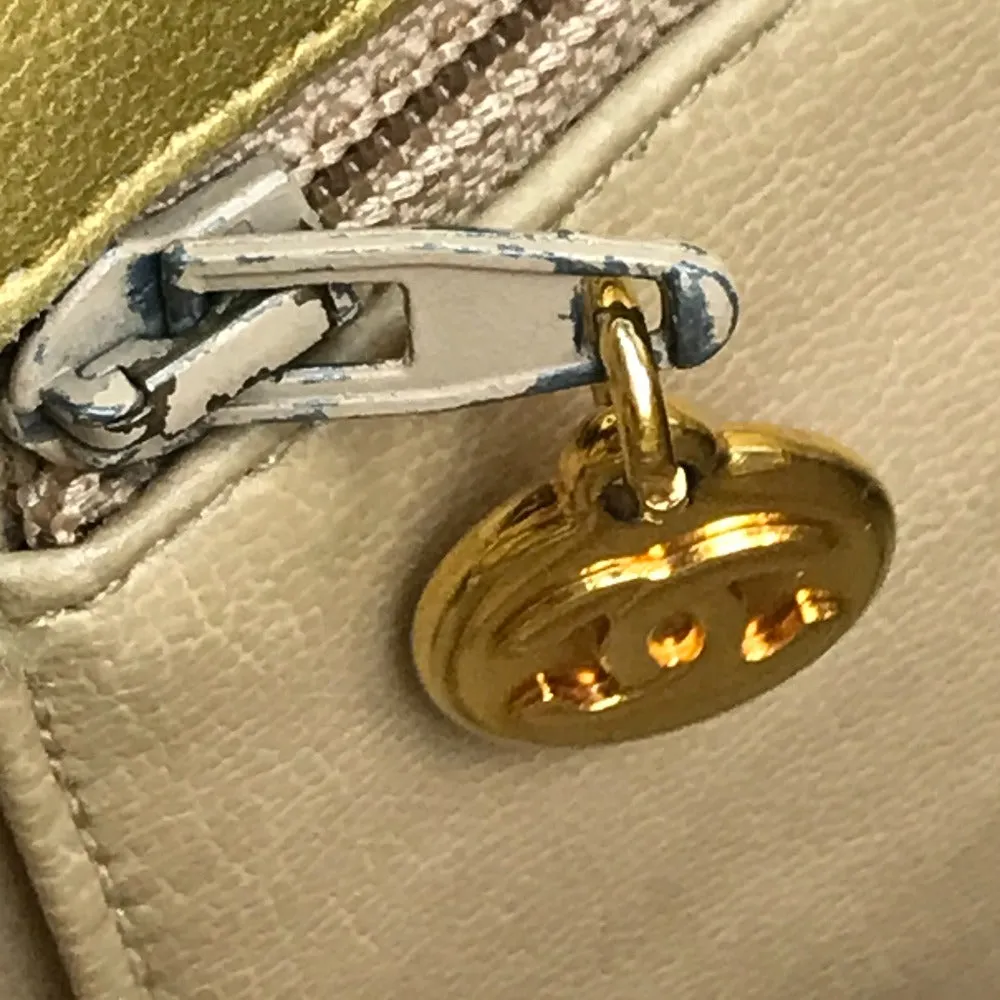 CHANEL Shoulder Bag lambskin Gold x Gold Metal Coco ball Matrasse Women Used