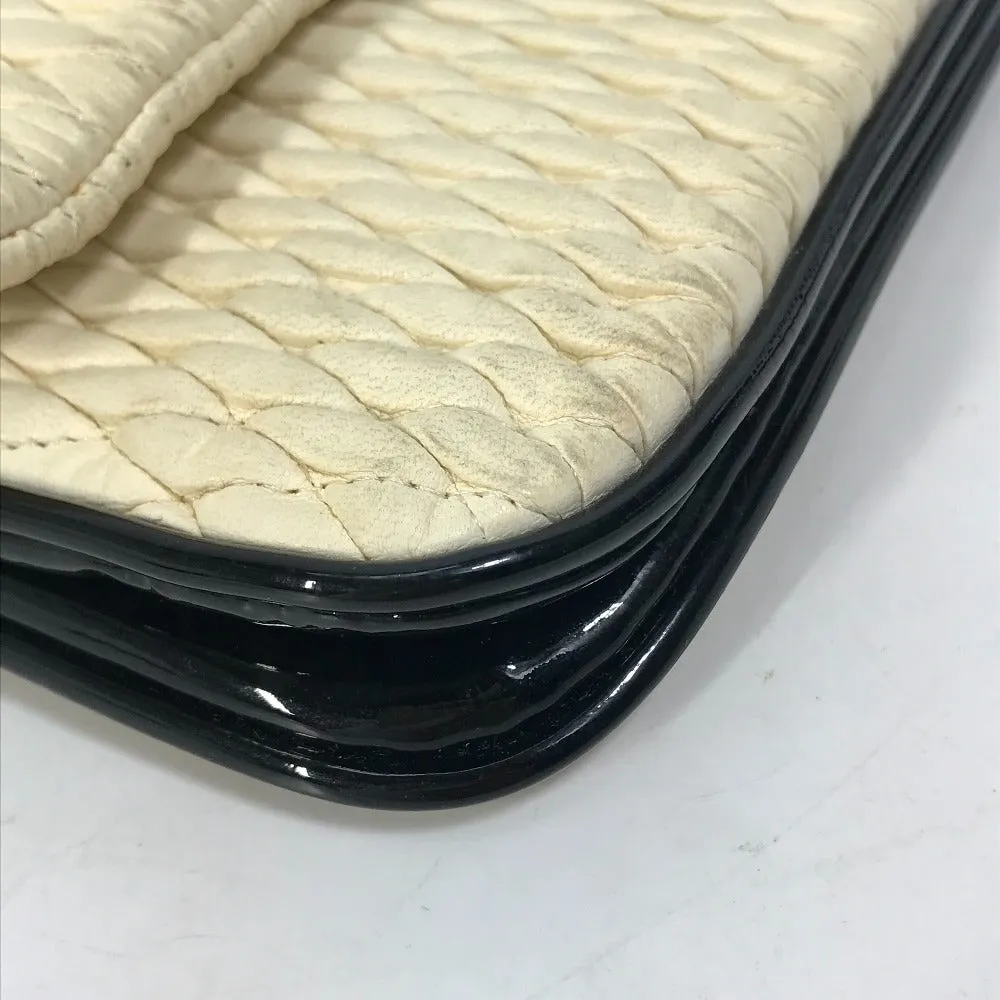 CHANEL Shoulder Bag Lambskin, Patent Leather white CC COCO Mark Women Used