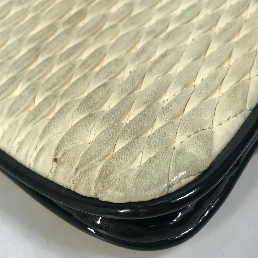 CHANEL Shoulder Bag Lambskin, Patent Leather white CC COCO Mark Women Used