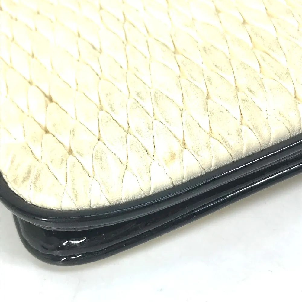 CHANEL Shoulder Bag Lambskin, Patent Leather white CC COCO Mark Women Used