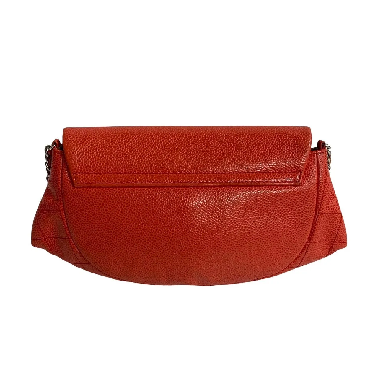 CHANEL Shoulder Bag Matt caviar skin Red Matrasse