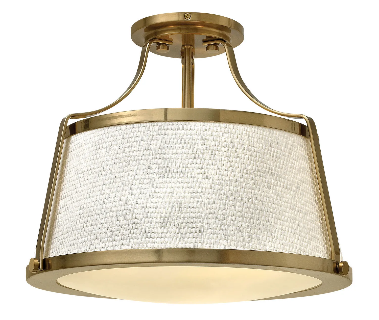 Charlotte LED Semi-Flush Mount in Brushed Caramel Cheap Low Ceiling Lighting