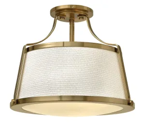 Charlotte LED Semi-Flush Mount in Brushed Caramel Cheap Low Ceiling Lighting
