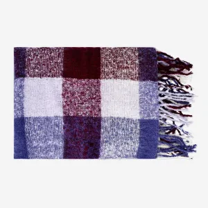 Checkered throw blanket with fringes Home Decor clearance sale