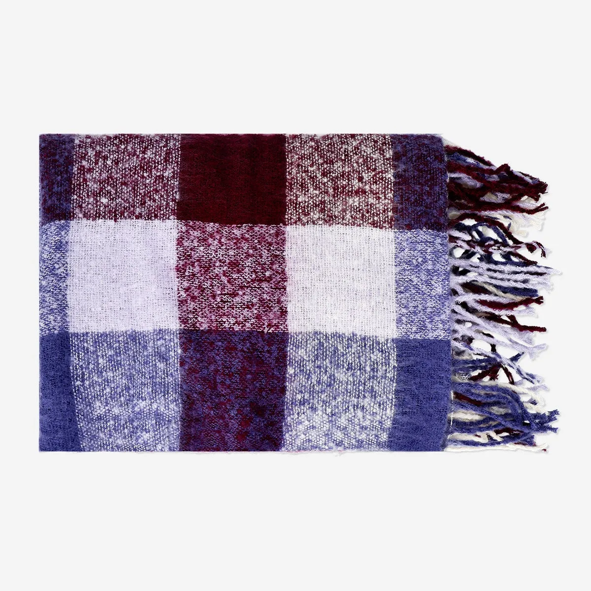 Checkered throw blanket with fringes Home Decor clearance sale