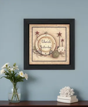 Cherish Yesterday 4 Black Framed Print Wall Art Affordable Wall Decoration items