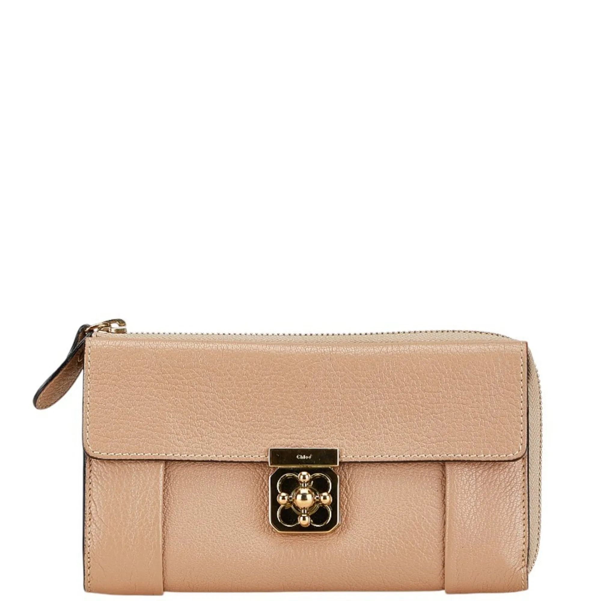 Chlo Leather Long Wallet (Bi-Fold) (Pre-Owned)