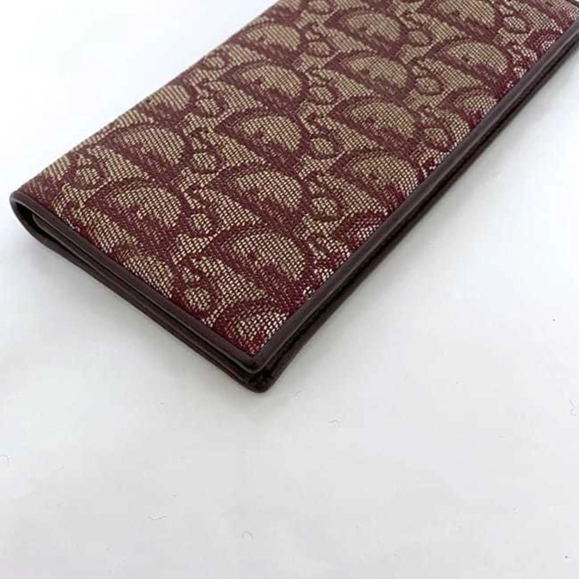 Christian Dior  Canvas Leather Long Wallet (Bi-Fold) (Pre-Owned)