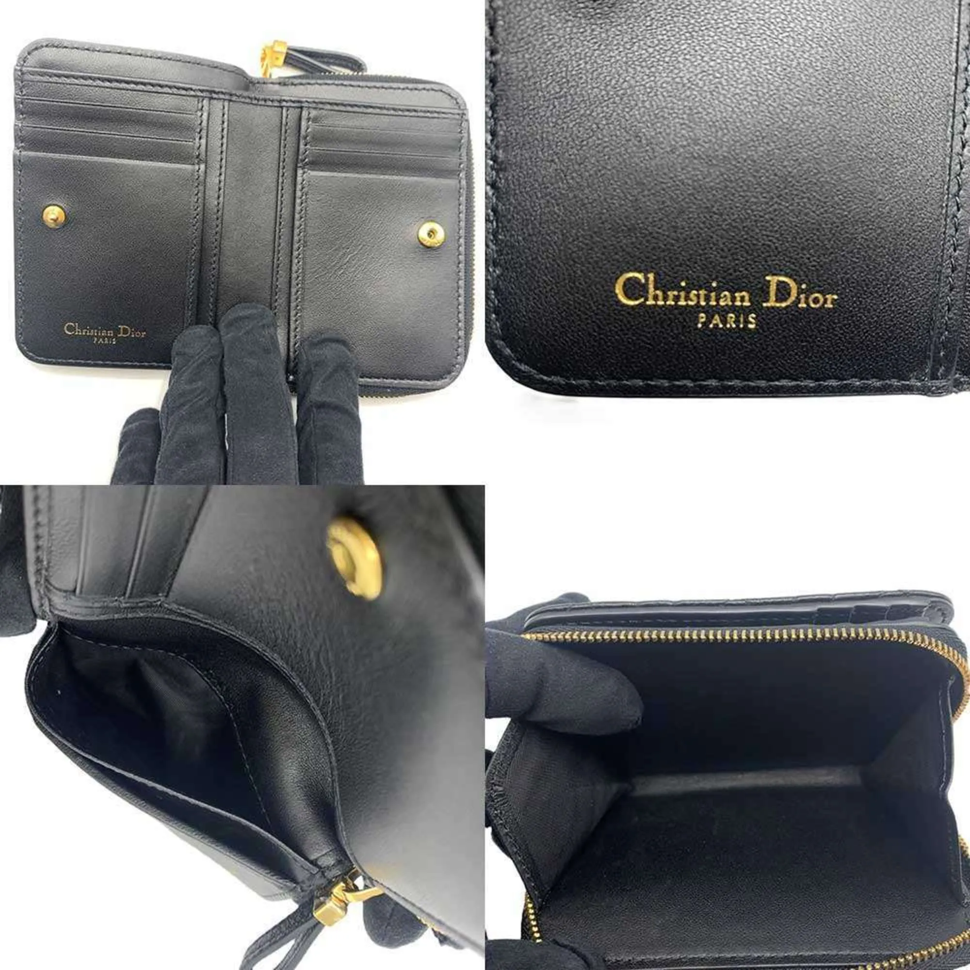 Christian Dior Leather Wallet (Bi-Fold) (Pre-Owned)