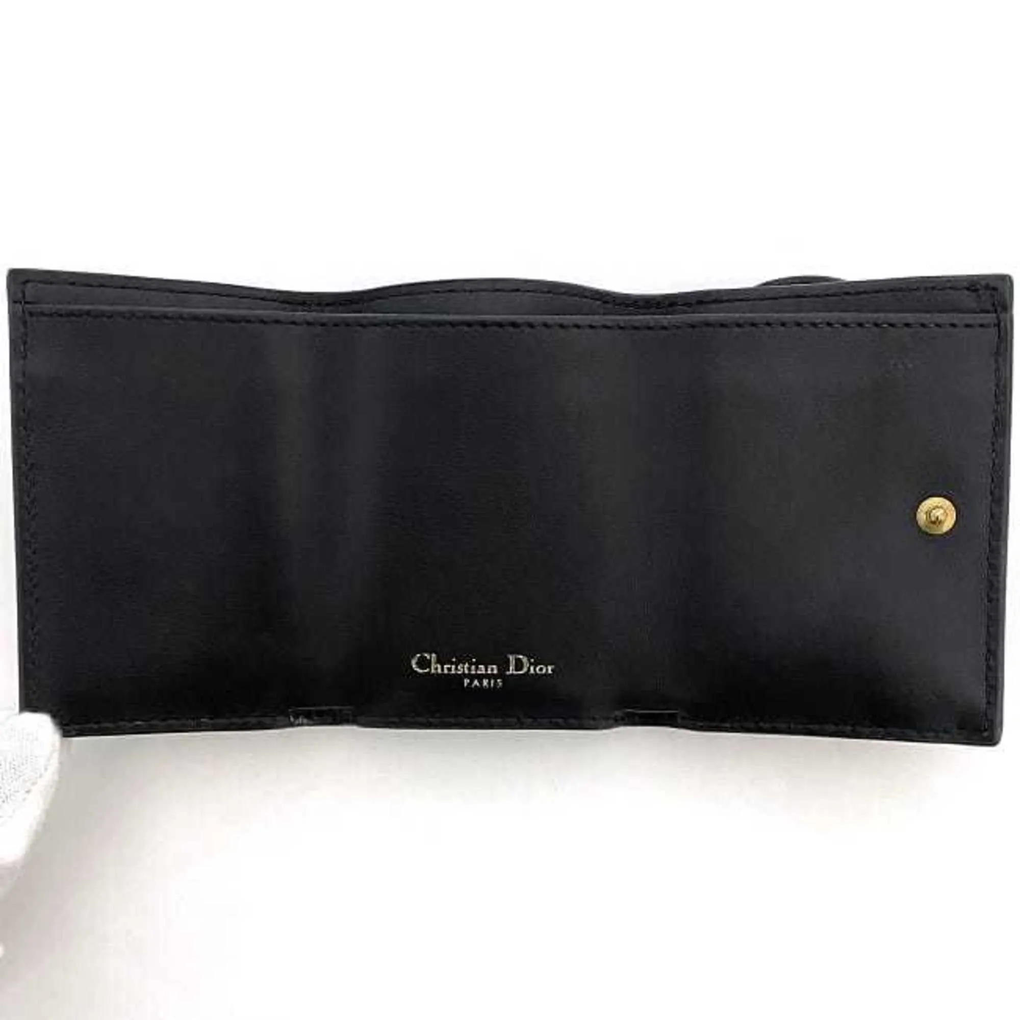 Christian Dior Leather Wallet (Tri-Fold) (Pre-Owned)