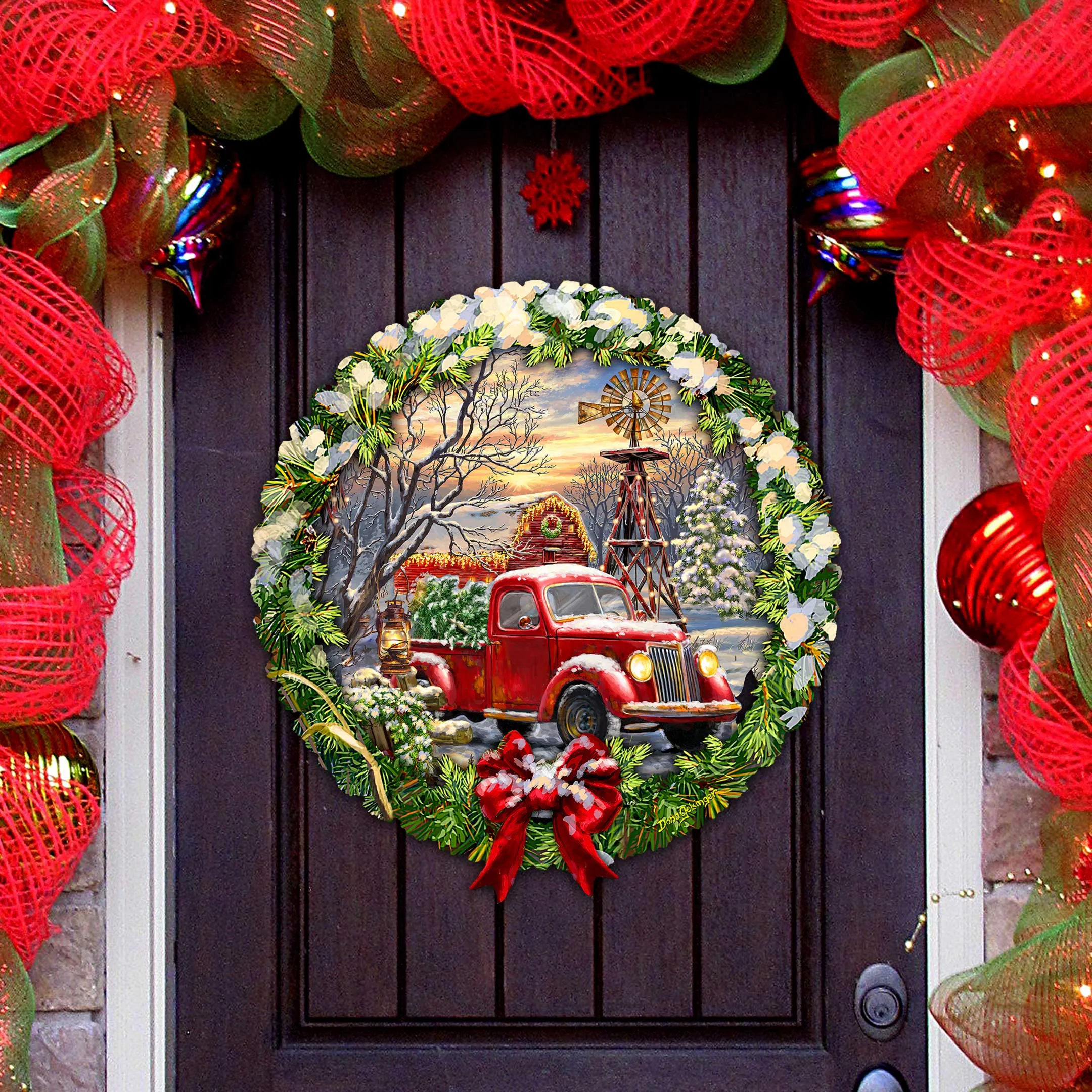 Christmas Wonderland Holiday Door Decor by D. Gelsinger