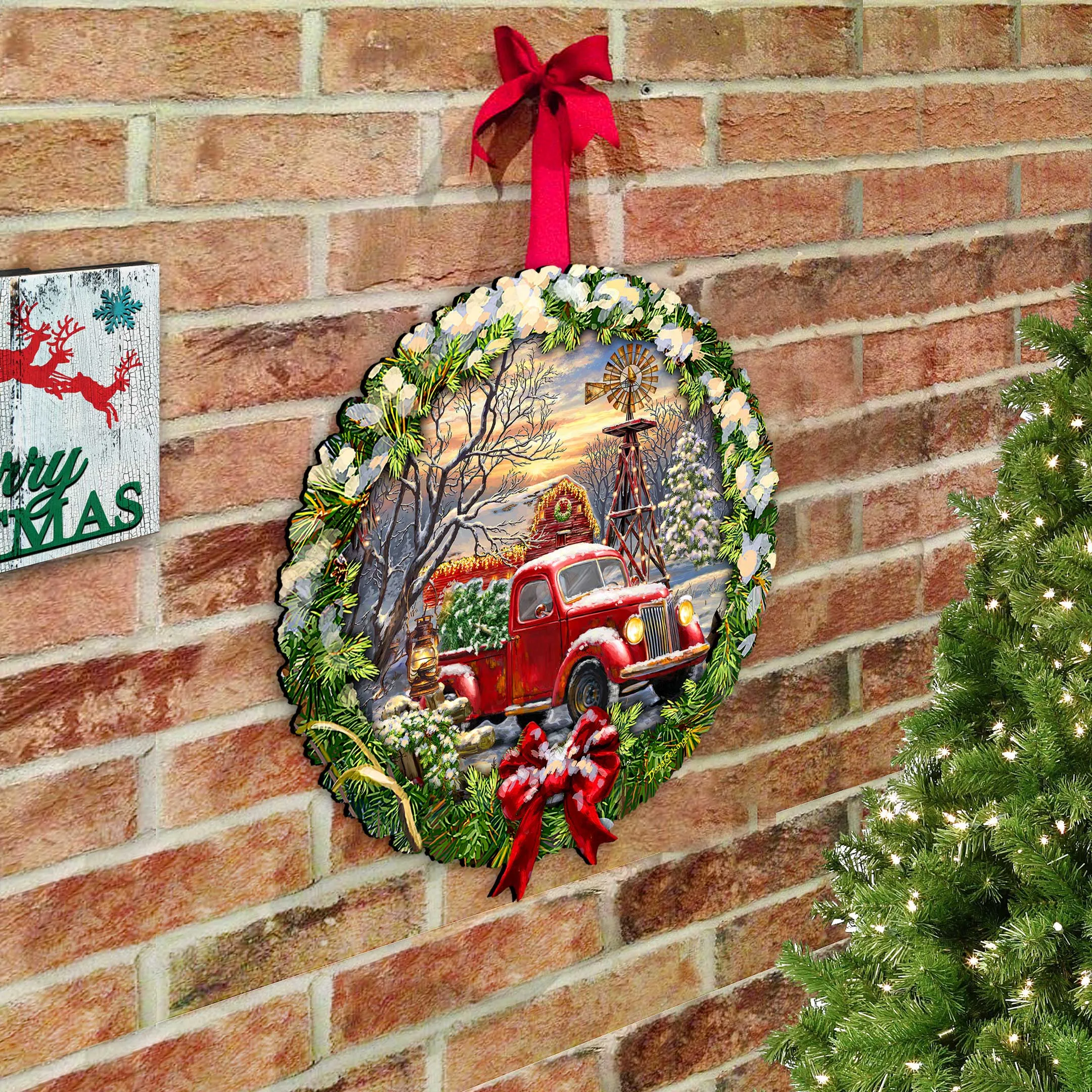 Christmas Wonderland Holiday Door Decor by D. Gelsinger