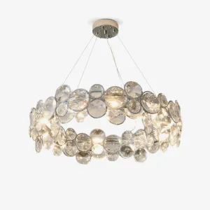 Chrome Round Crystal Chandelier Stylish Living Room Lights
