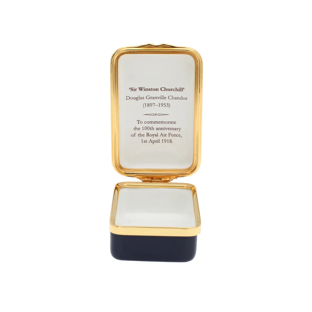Churchill Portrait Enamel Box Trinket Trays & Boxes cheap