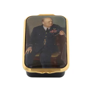 Churchill Portrait Enamel Box Jewelry Trays Organizer Pack