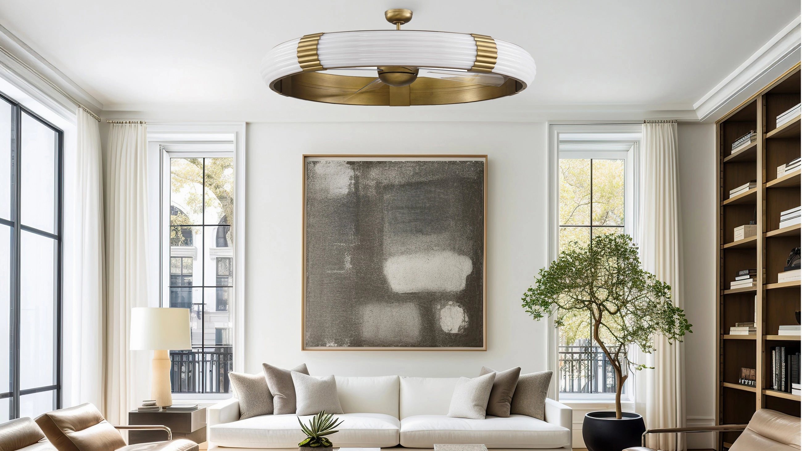 Cipriani 57"Ceiling Fan Modern Bronze Fandeliers at discount prices