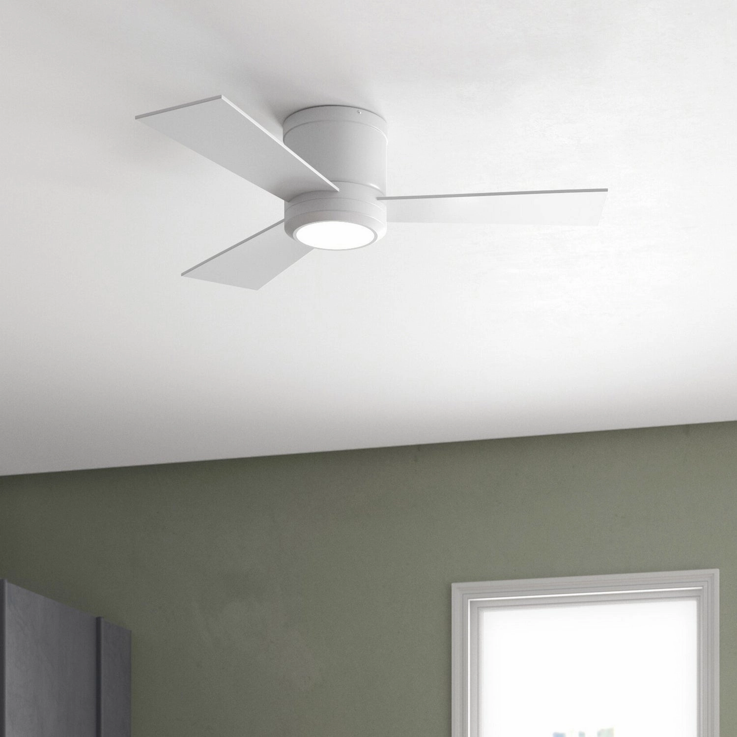 Clarity 42" Ceiling Fan Brushed Steel Mini Ceiling Fans promo