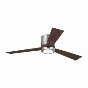 Clarity 52" Ceiling Fan Brushed Steel Huggers FANS outlet store