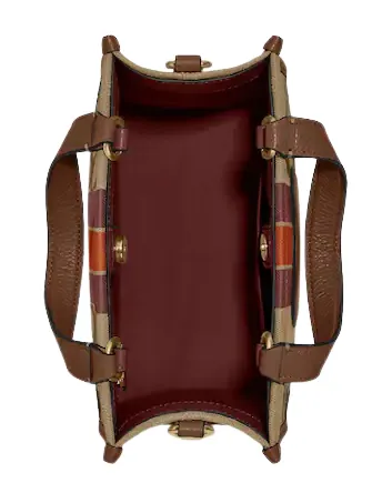 Coach Dempsey Tote 22 In Signature Jacquard With Stripe And Coach Patch