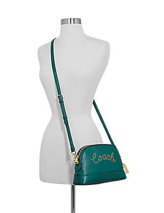Coach Dome Crossbody With Studded Coach Script