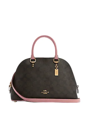 Coach Katy Satchel In Signature Canvas