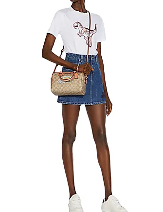 Coach Mini Bennett Satchel in Signature Canvas with Rainbow
