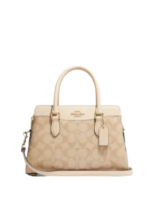 Coach Mini Darcie Carryall In Blocked Signature Canvas