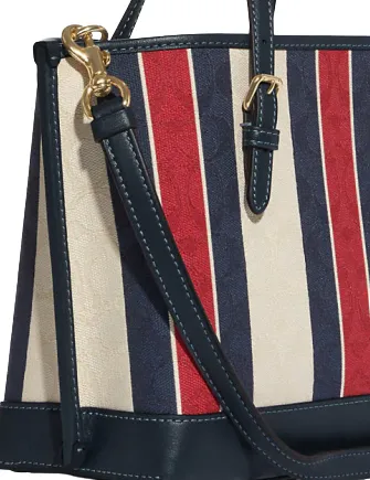 Coach Mollie Tote 25 In Signature Jacquard With Stripes
