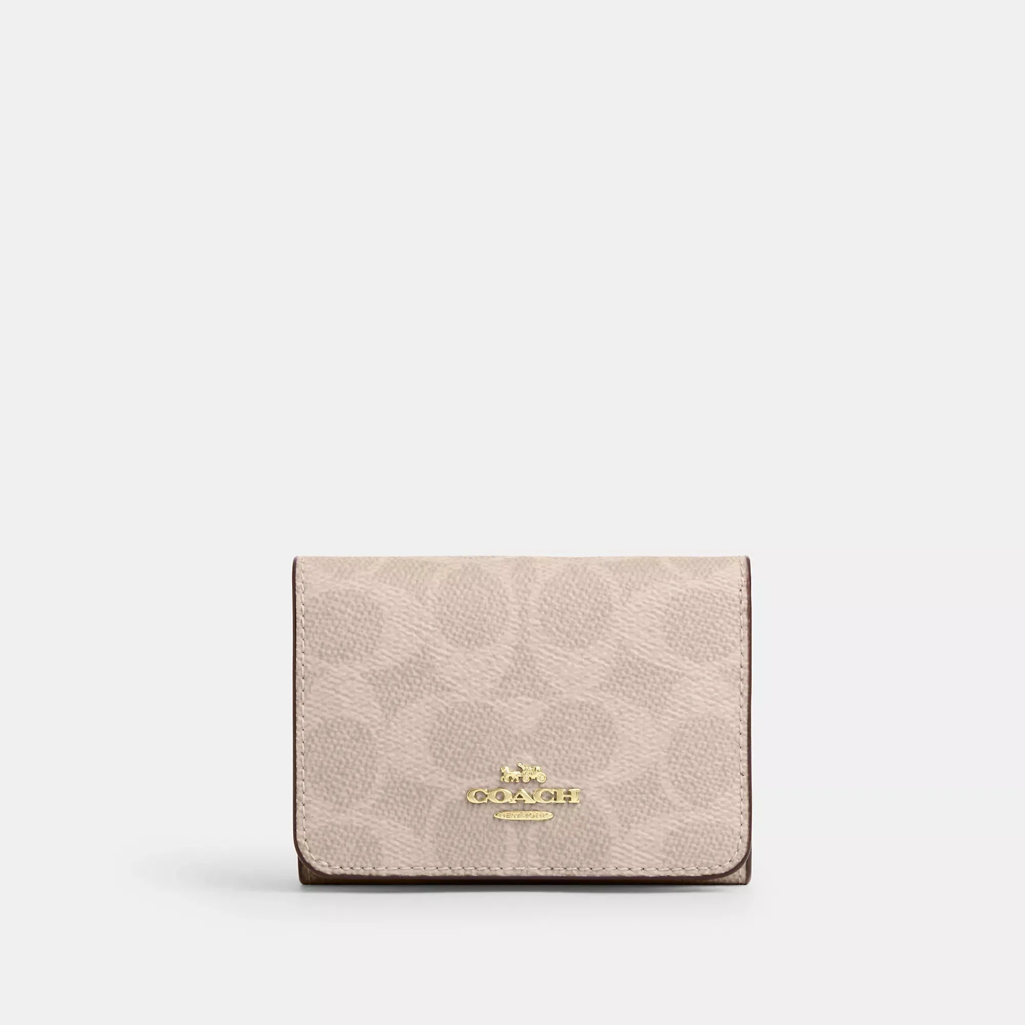 Coach Outlet Card Holder Wallet In Blocked Signature Canvas