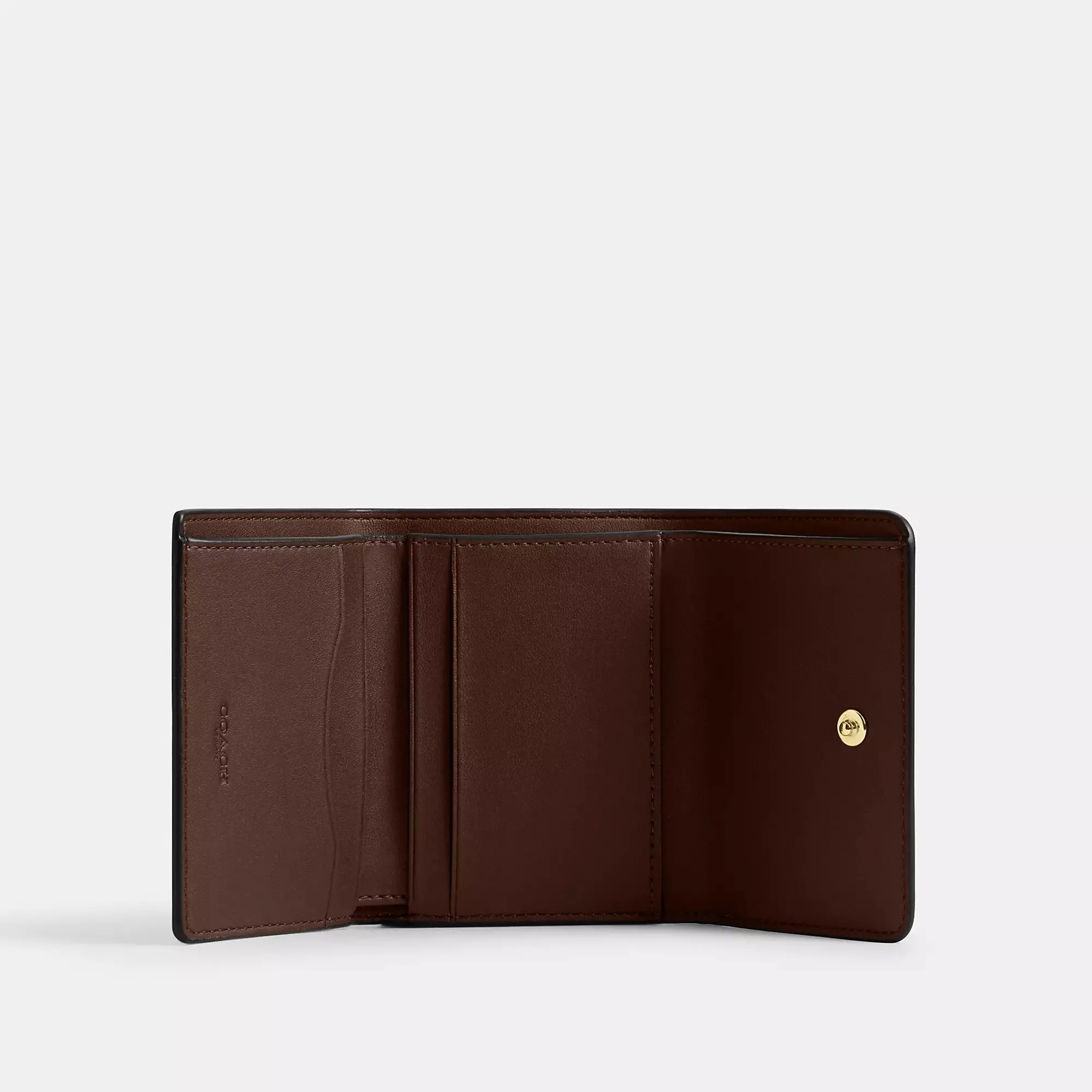 Coach Outlet Card Holder Wallet In Blocked Signature Canvas