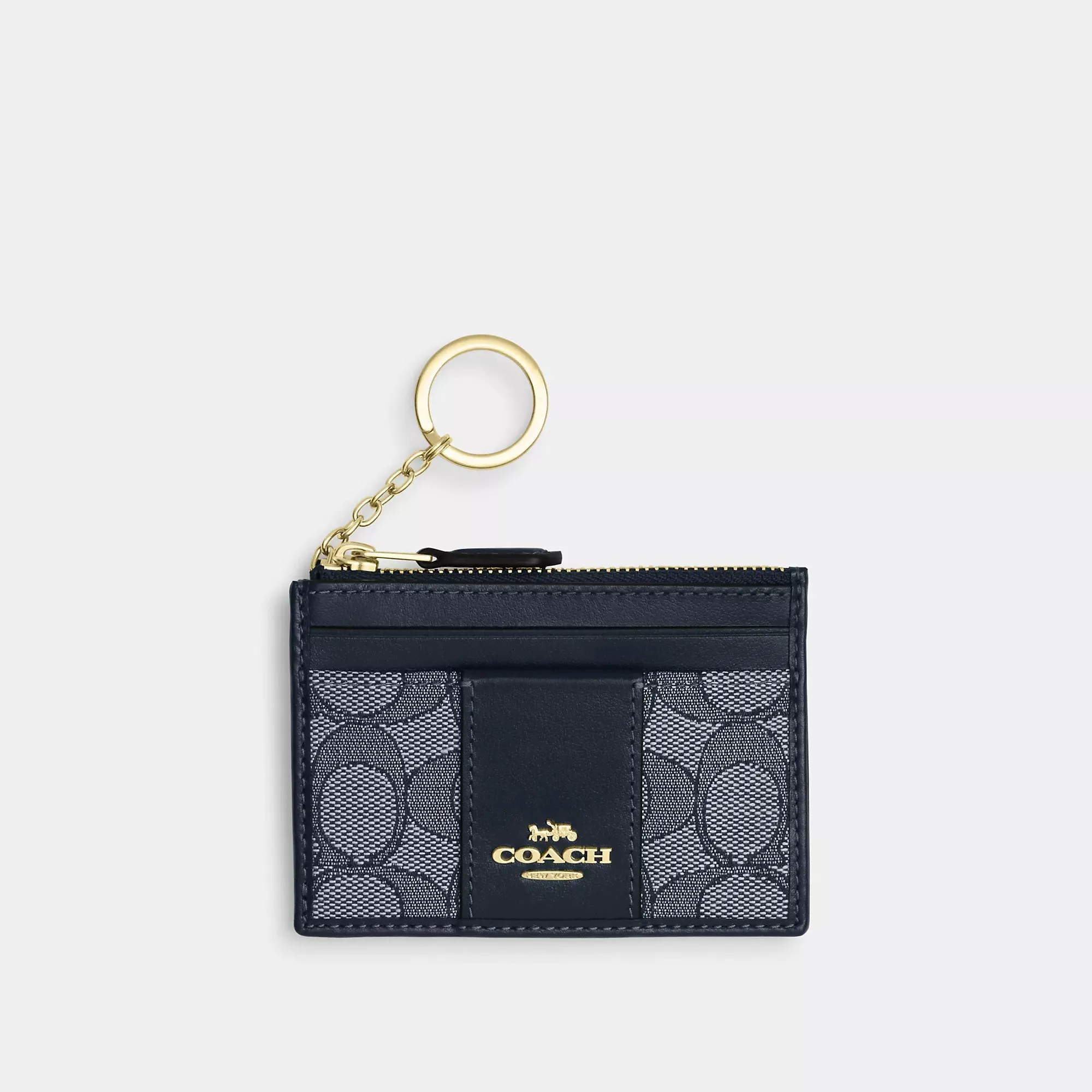 Coach Outlet Mini Skinny Id Case In Signature Jacquard