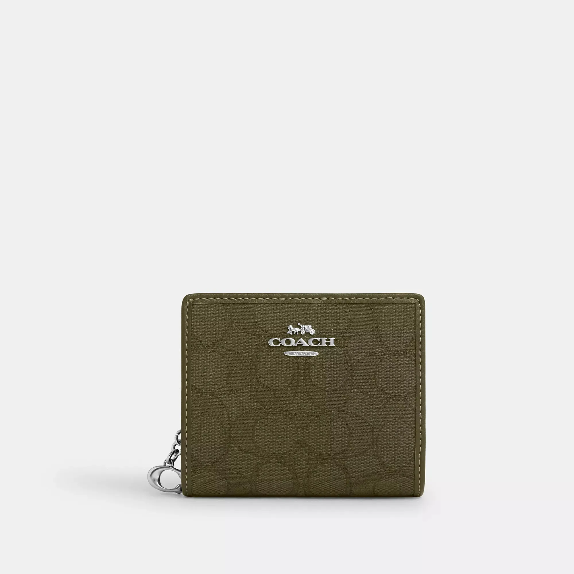 Coach Outlet Snap Wallet In Signature Jacquard