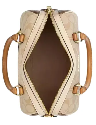 Coach Rowan Satchel In Blocked Signature Canvas
