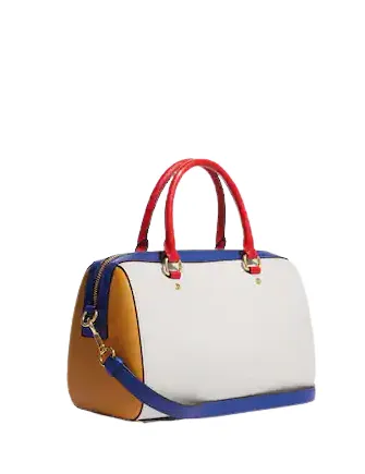 Coach Rowan Satchel In Colorblock Signature Canvas